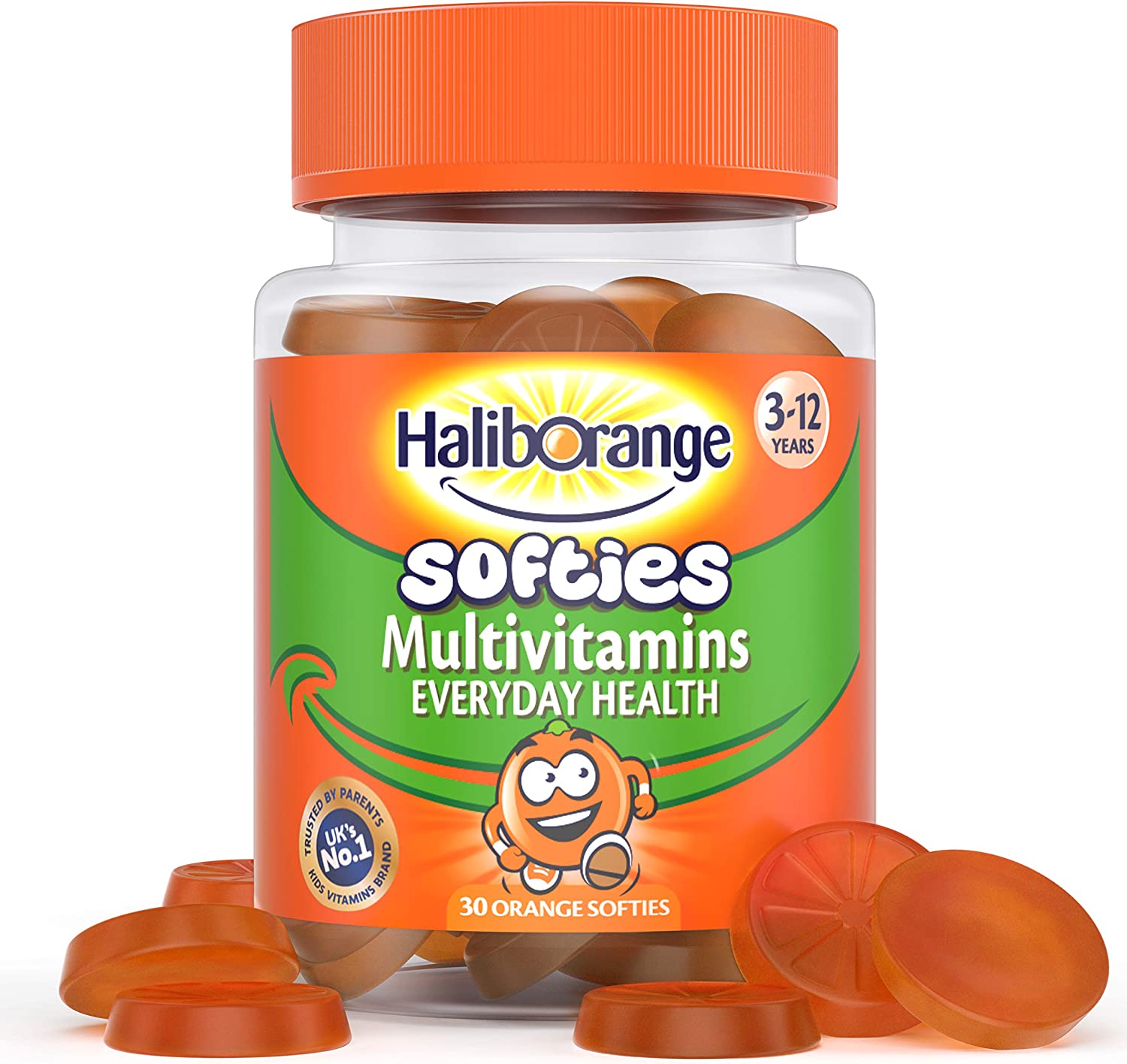 Product Image for Haliborange Kids Orange Flavored Multivitamin Softies - 30 Delicious Chewable Tablets For Optimal Daily Nutrition For Kids