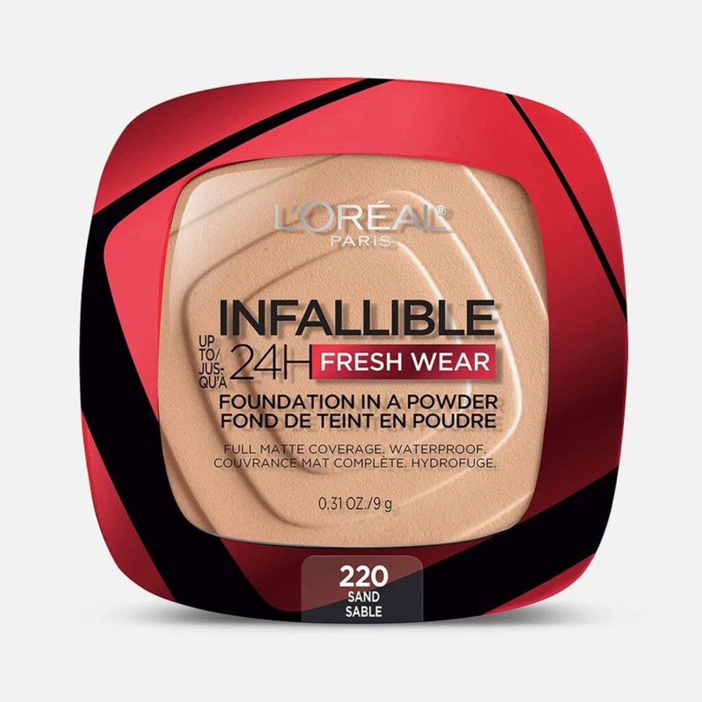 L'Oreal Infaillible 24H Fresh Wear Semi Permanent Powder Foundation, 220 Sand