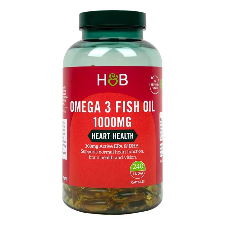 Product Image for Holland & Barrett Omega 3 Fish Oil 1000mg 240 Capsules