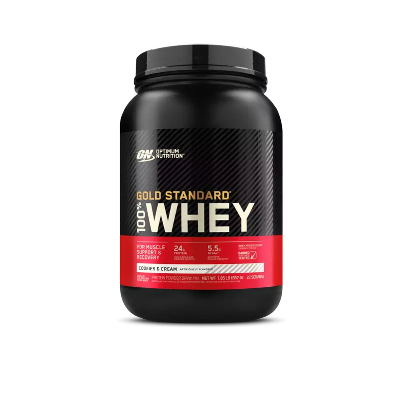 Optimum Nutrition Gold Standard 100% Whey Protein Powder, Cookies & Cream 2lbs