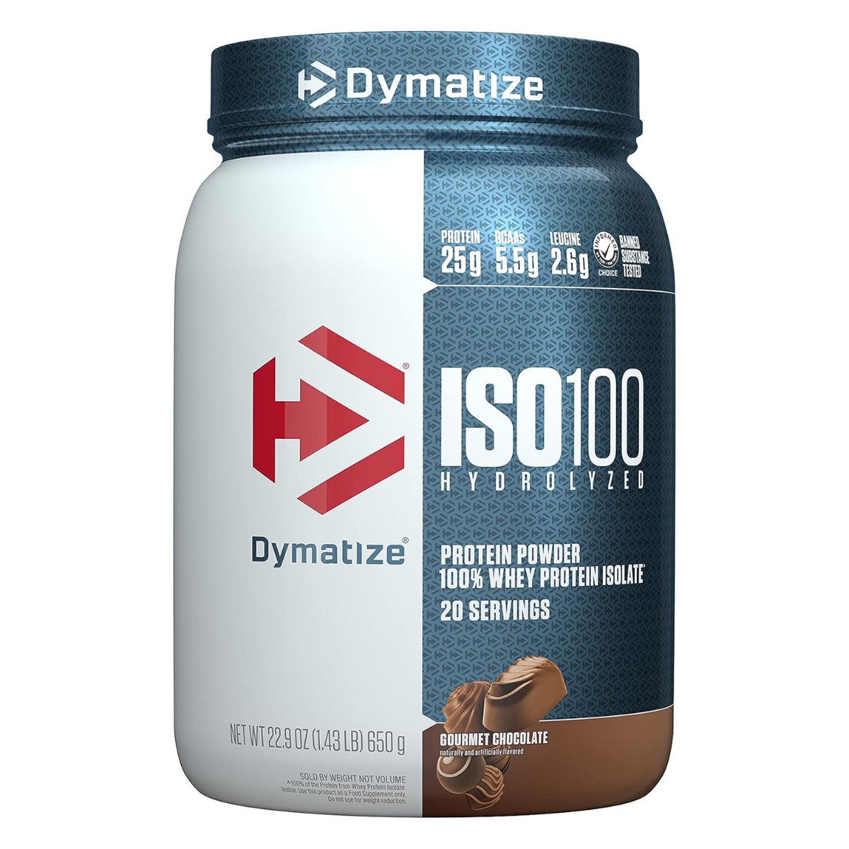 Dymatize ISO100 Hydrolyzed Protein Powder, Gourmet Chocolate, 20 Servings