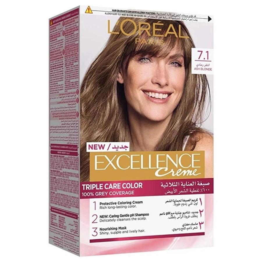 Product Image For Loreal Excellence Creme 7.1 Ash Blonde