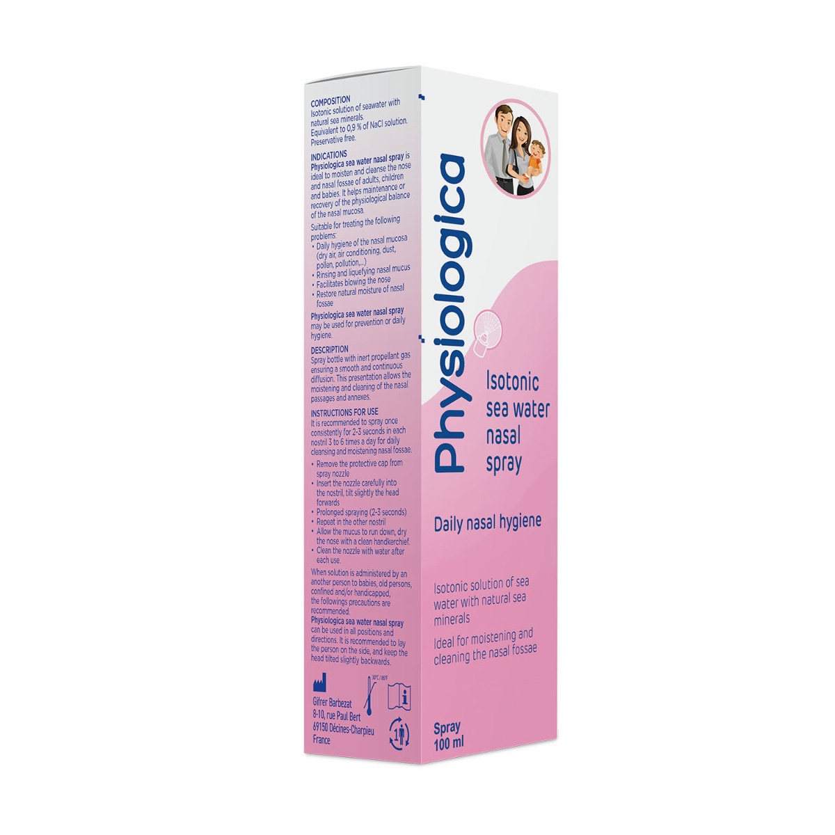 Physiologica Isotonic Sea Water Nasal Spray 100Ml
