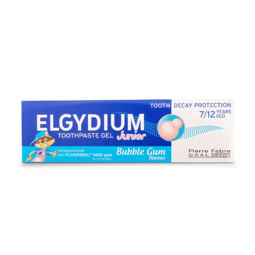 Elgydium Junior Bubble Gum Gel Toothpaste, Tooth Decay Protection For 7 to 12 Years Children 50ml