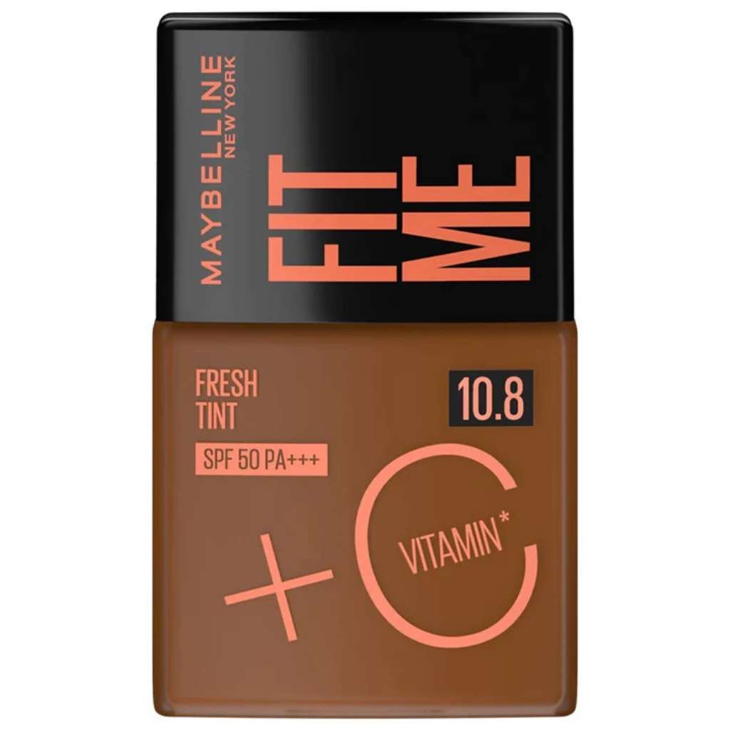 Maybelline New York, Fit Me Fresh Tint Foundation SPF 50 With Vitamin C, Shade 10.8