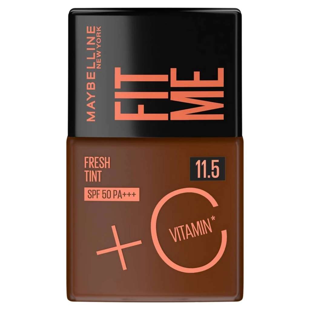 Maybelline New York, Fit Me Fresh Tint Foundation SPF 50 With Vitamin C, Shade 11.5