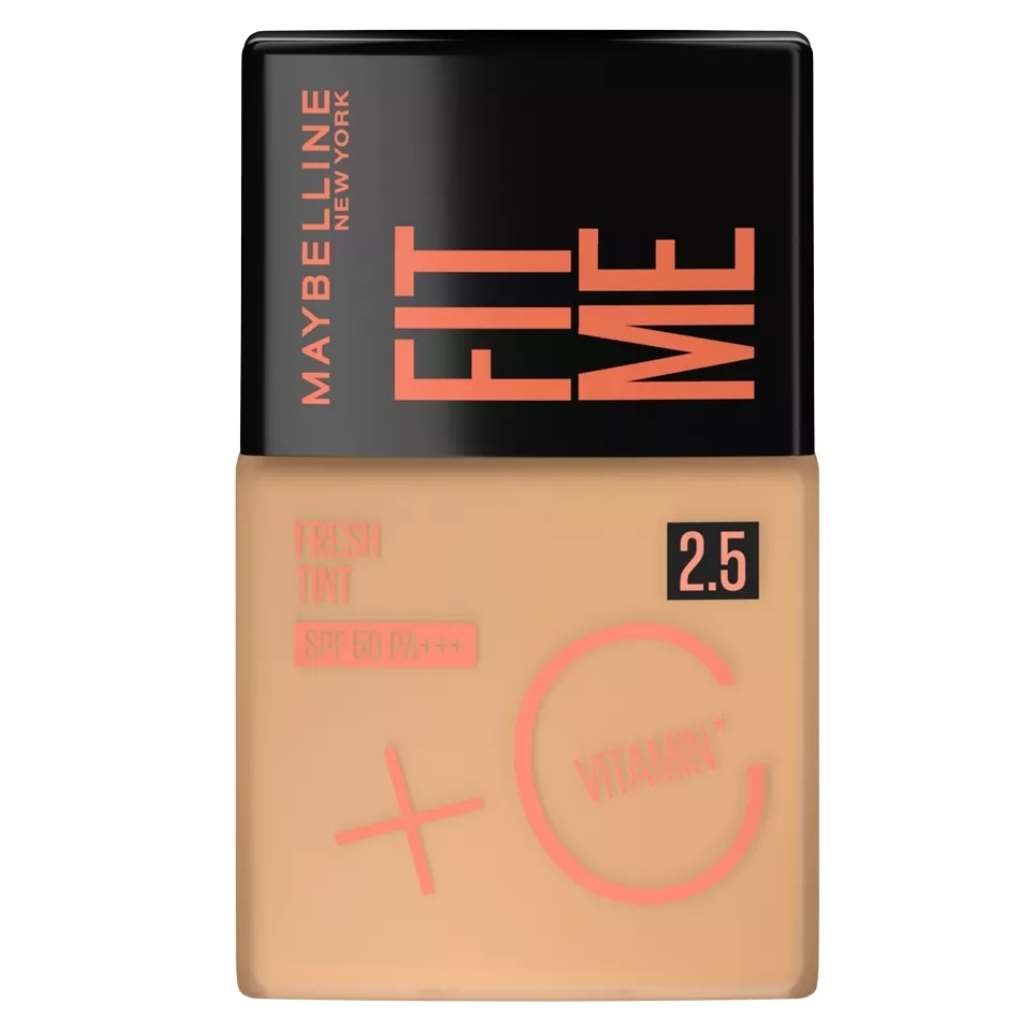 Maybelline New York, Fit Me Fresh Tint Foundation SPF 50 With Vitamin C, Shade 2.5