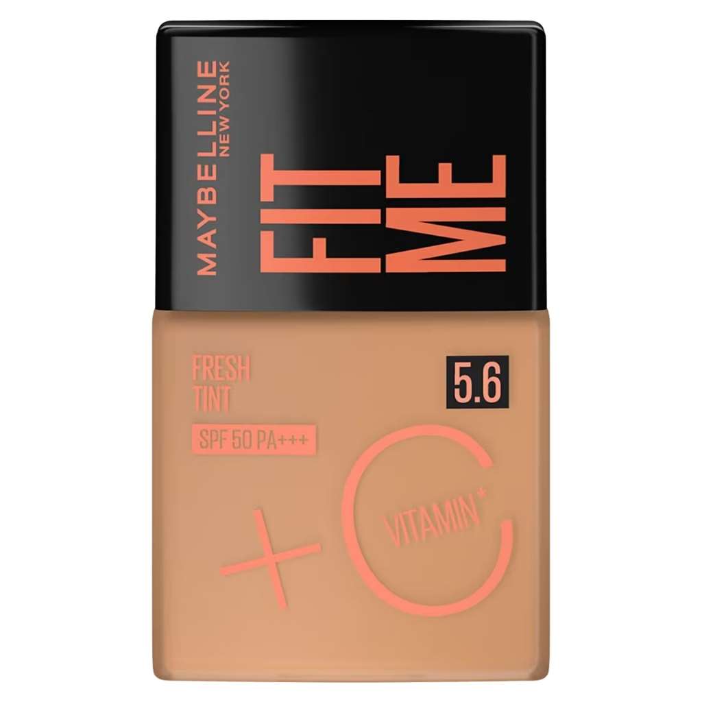 Maybelline New York, Fit Me Fresh Tint Foundation SPF 50 With Vitamin C, 5.6 Medium Coverage