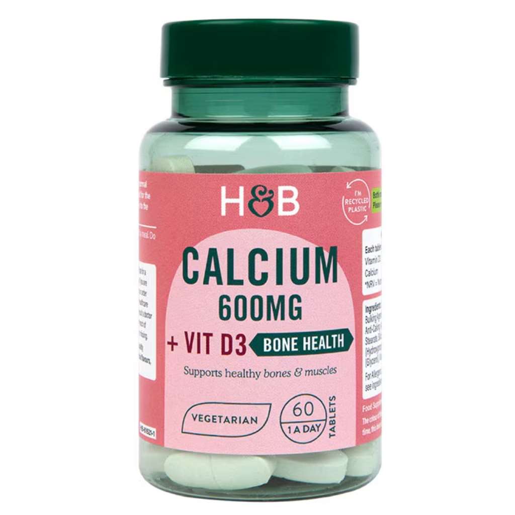 H&B Calcium 600mg + Vitamin D Vegetarian Tablets For Bones, Pack of 60's