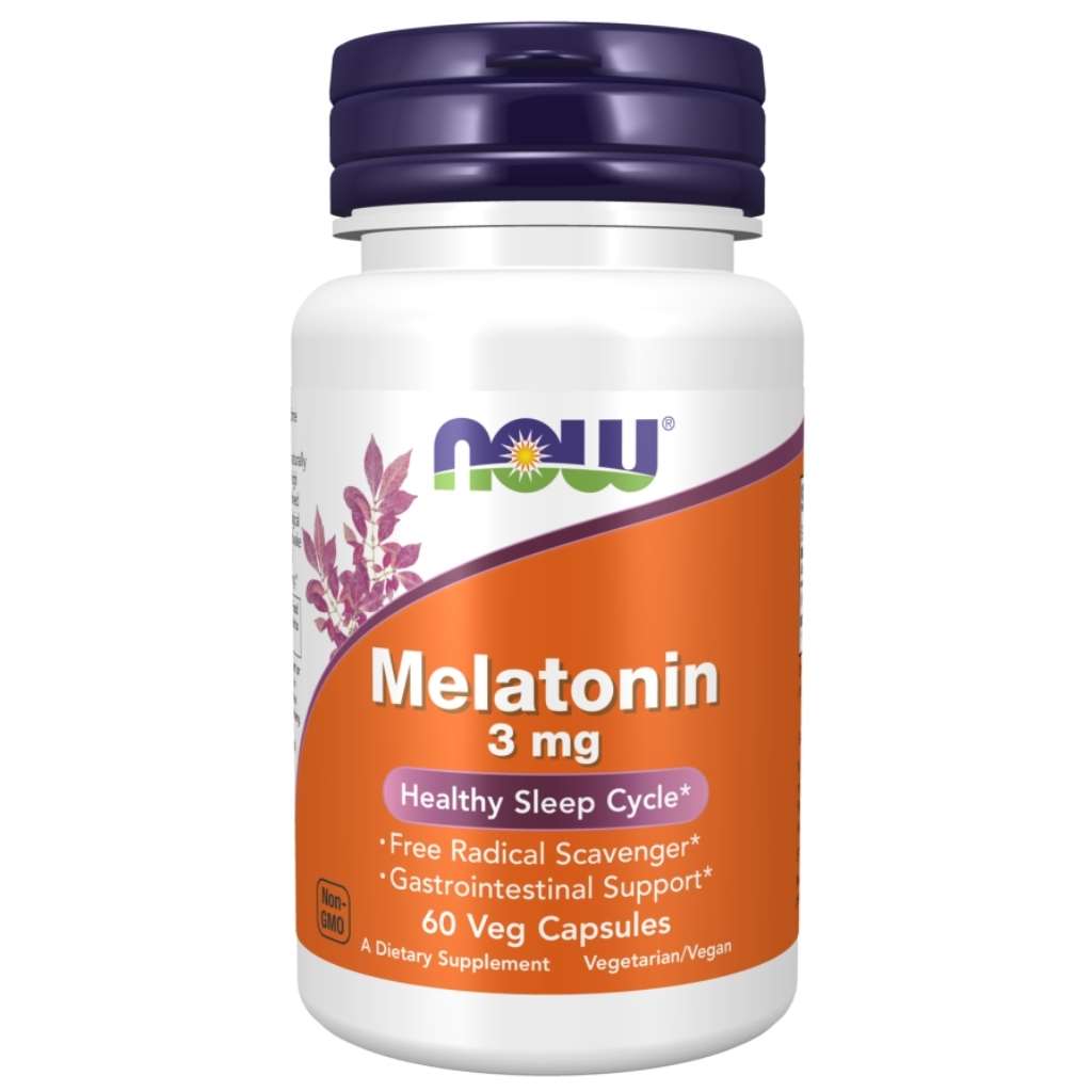 Now 3mg Melatonin For Sleep, Veg Capsules, Pack of 60's