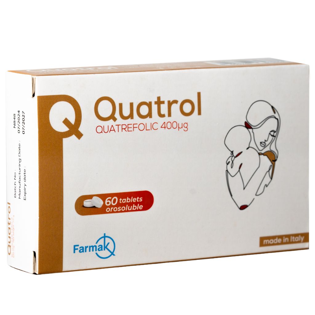 Quatrol Quatrefolic 400µg Folic Acid Supplement, Orosoluble Tablets, Pack of 60's