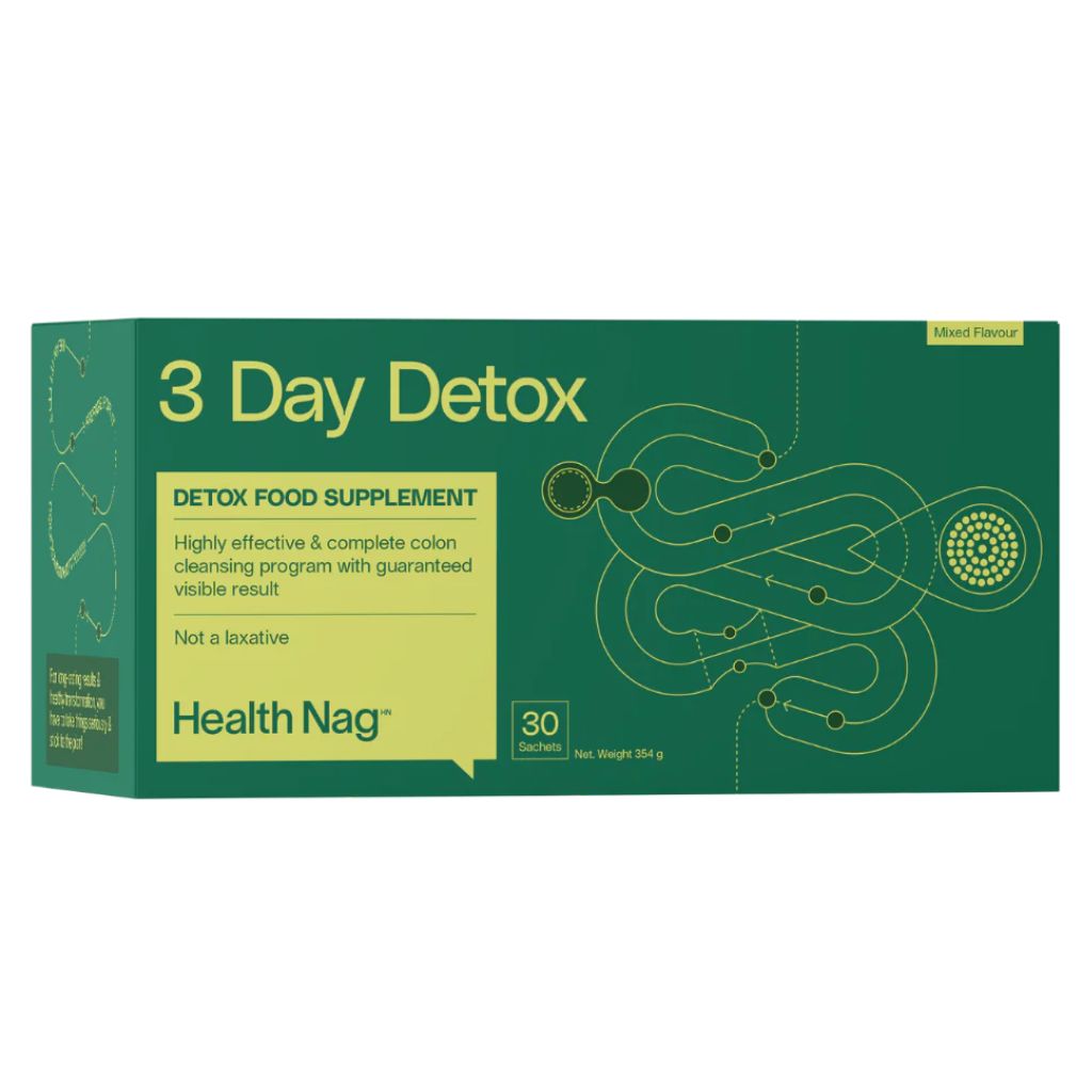 Health Nag 3-Day Detox Food Supplement Kit, Mixed Flavours, Pack of 30's