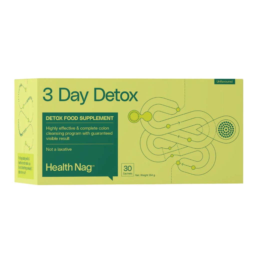 Health Nag 3-Day Detox Food Supplement Kit, Unflavored Sachets, Pack of 30's