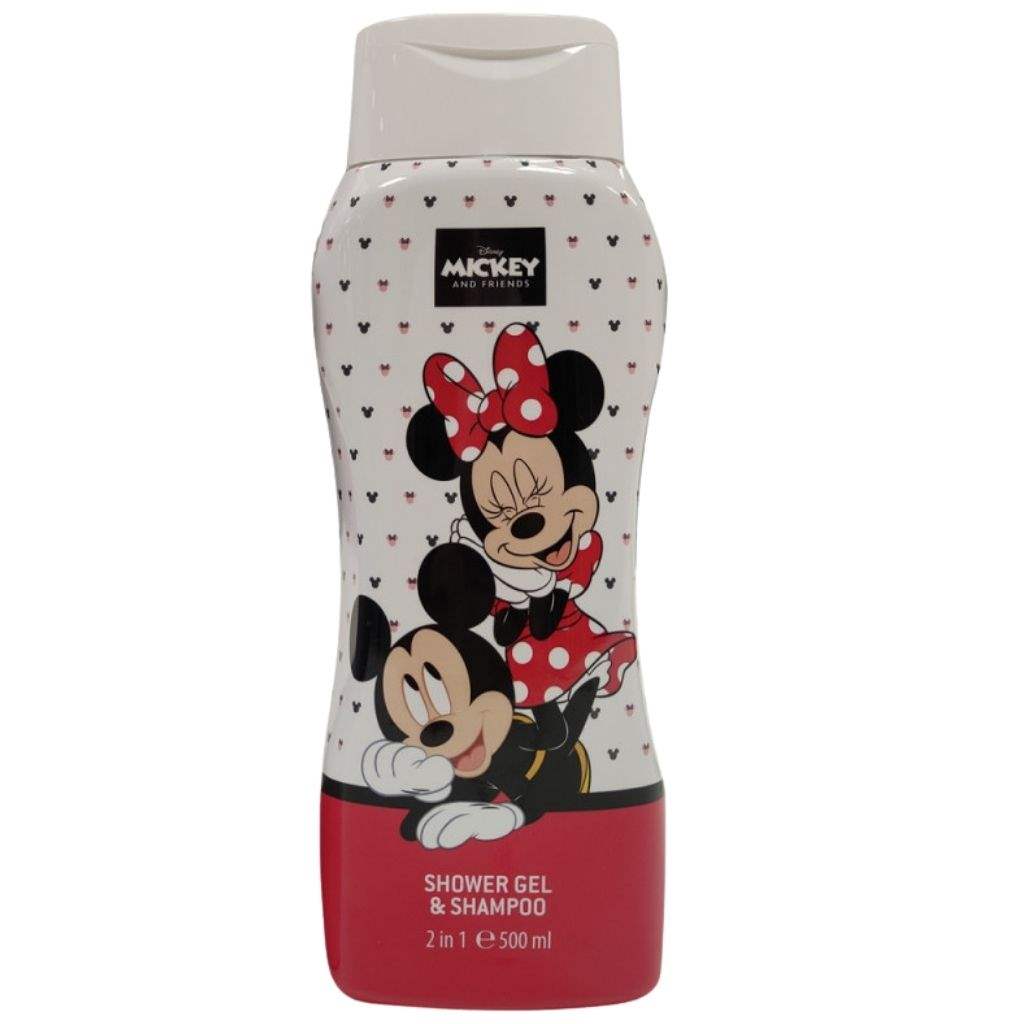 Air-Val 2 In 1 Shower Gel & Shampoo For 3+ Year Children, Mickey & Minnie 500ml