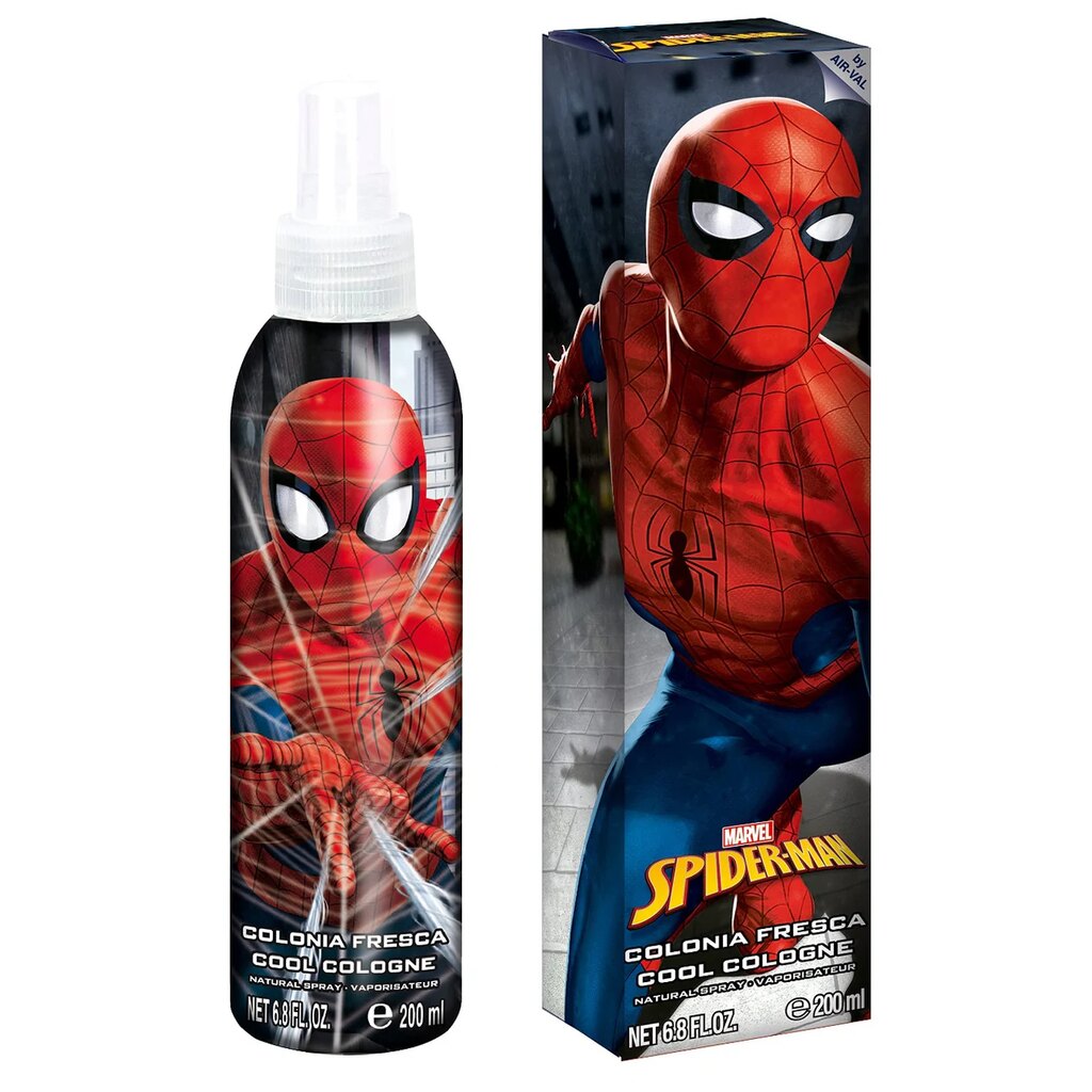 Air-Val Marvel Spiderman Cool Cologne, Kid's Body Spray, 3+Years 200ml
