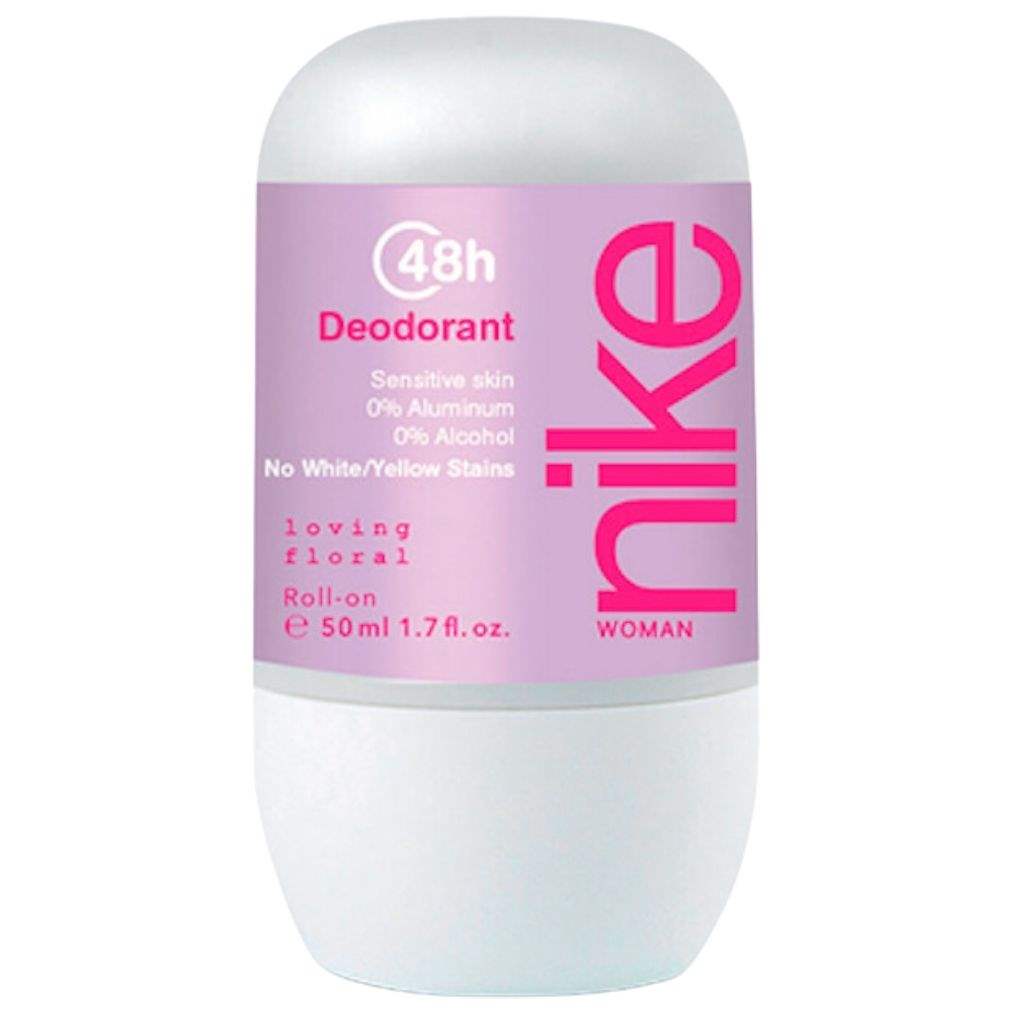 Nike Loving Floral 48H Deodorant Roll-On For Women, Aluminum Free 50ml
