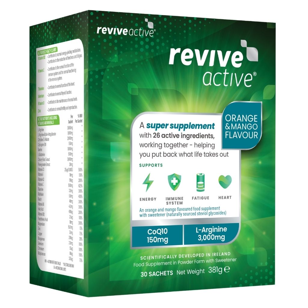 Revive Active Energy Supplement Sachets, Orange & Mango Flavour, Pack of 30's
