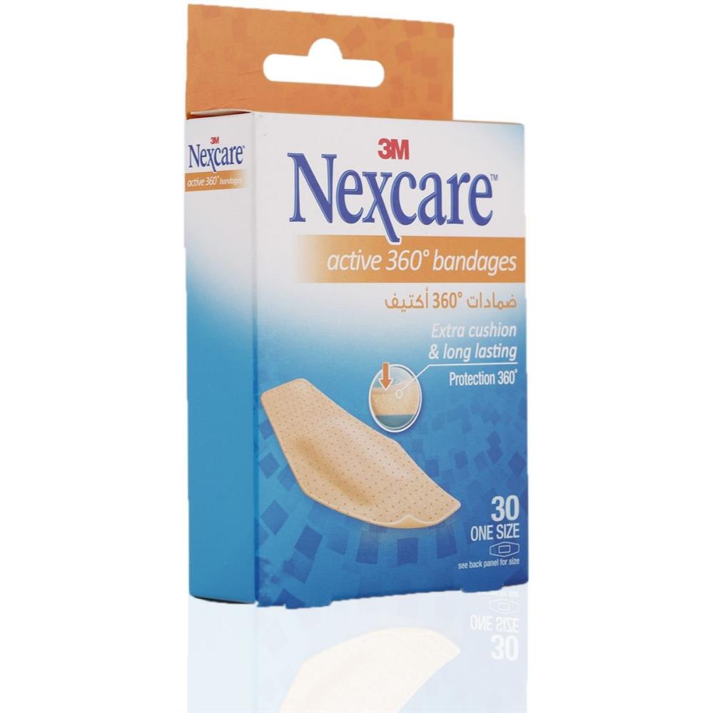 3M Nexcare 360° Active Strips Bandages, Pack of 30's