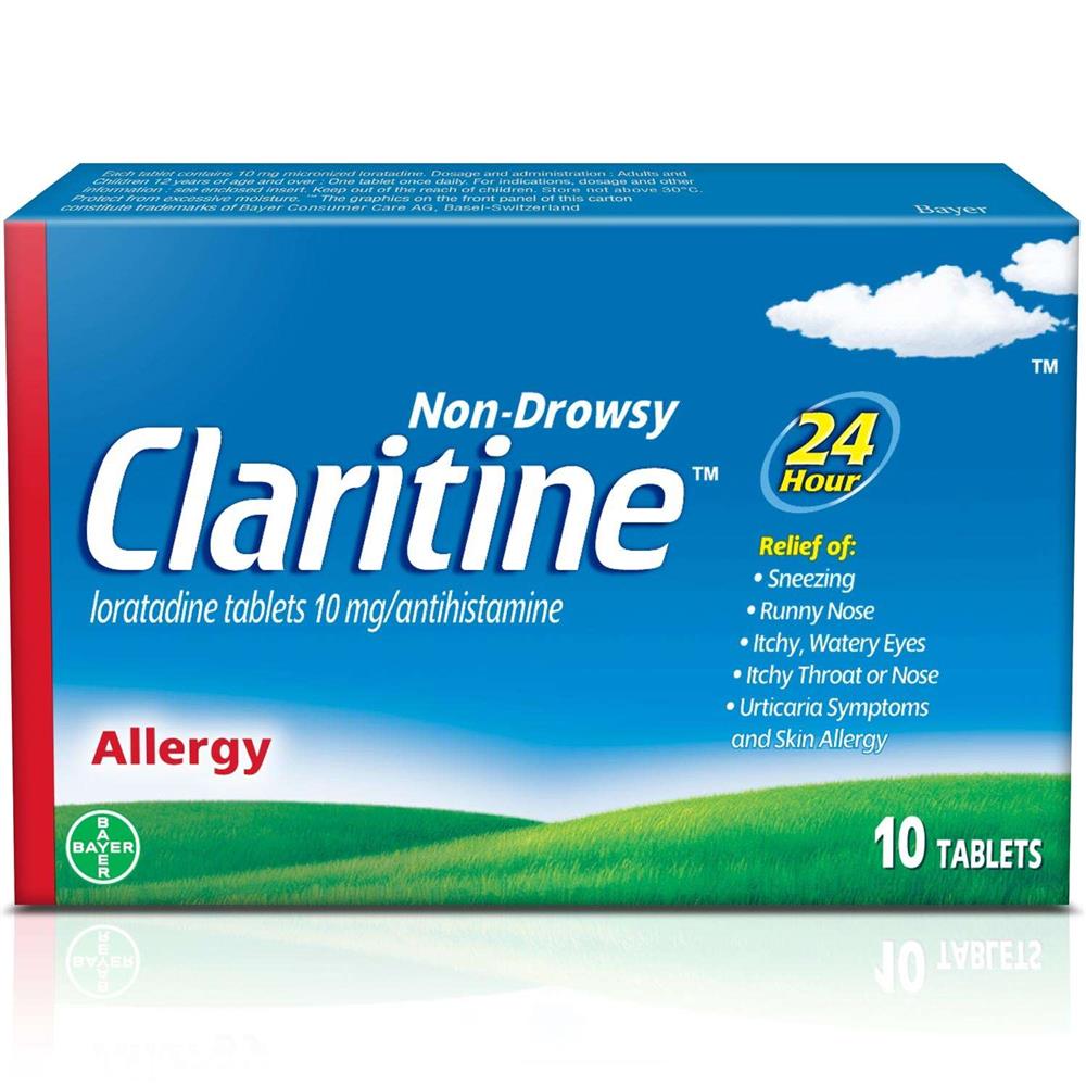 Back Image for Claritine Tablets - 24-hour Non-drowsy Allergy Relief - Loratadine 10mg, Tablets 10's