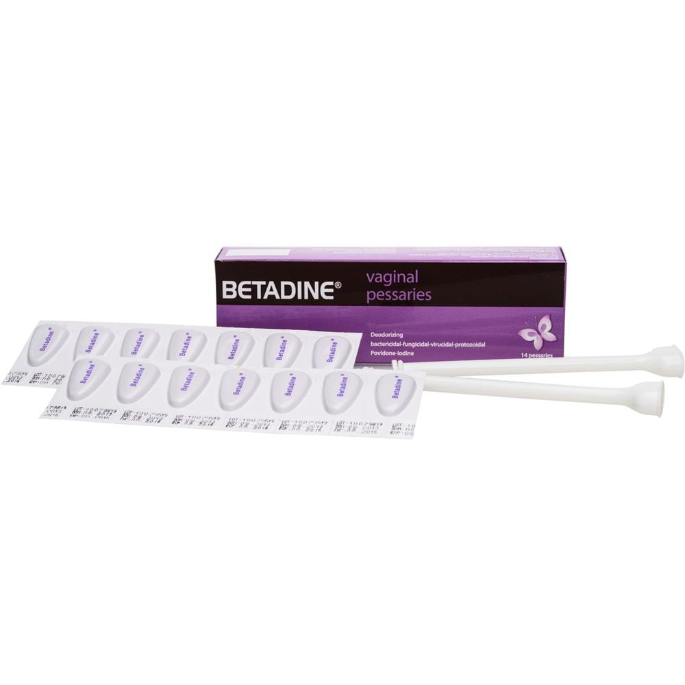 Betadine Povidone Iodine Vaginal Pessaries, Pack of 14's