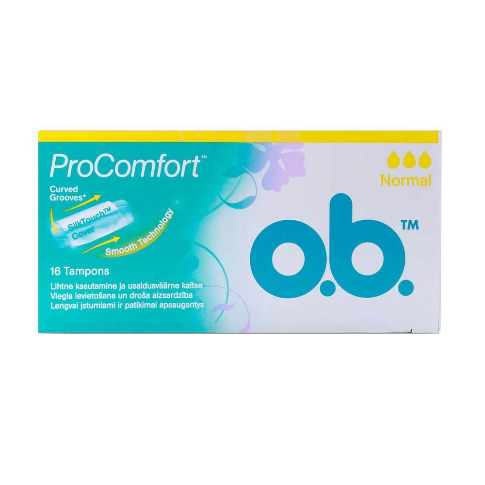 Back Image for OB ProComfort Normal Tampons 16's