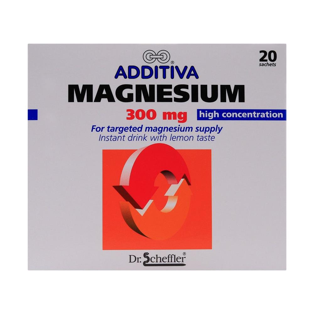 Back Image for Additiva Magnesium 300 mg Sachets 20's