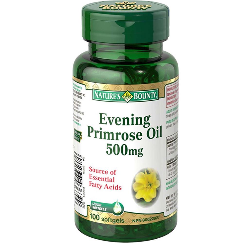 Back Image for Nature's Bounty Evening Primrose Oil 500mgÂ Softgels 100's