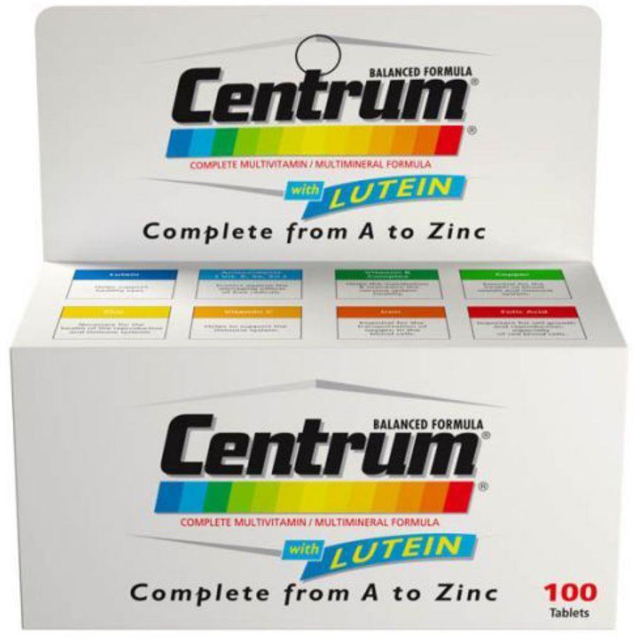 Centrum With Lutein Tablets 100's