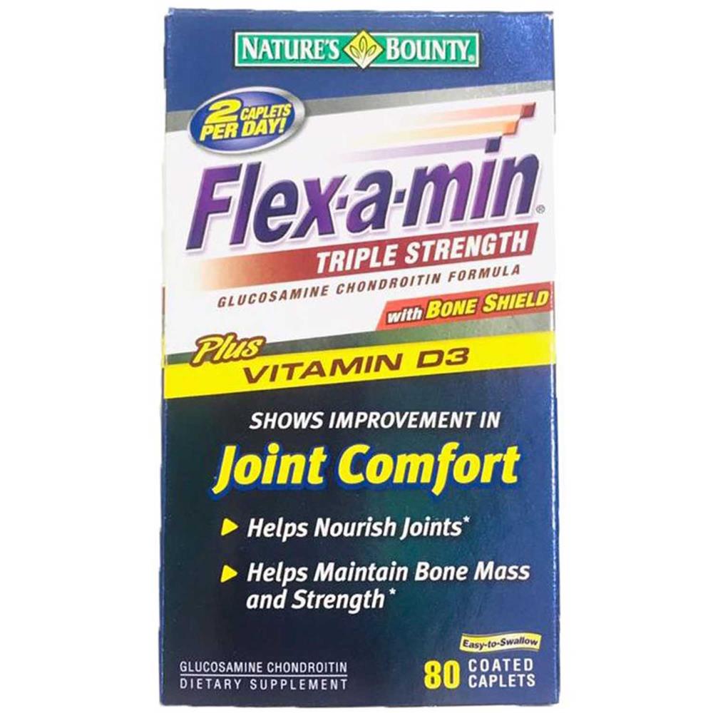 Back Image for Nature's Bounty Flex-a-min Triple Strength Caplets 80's