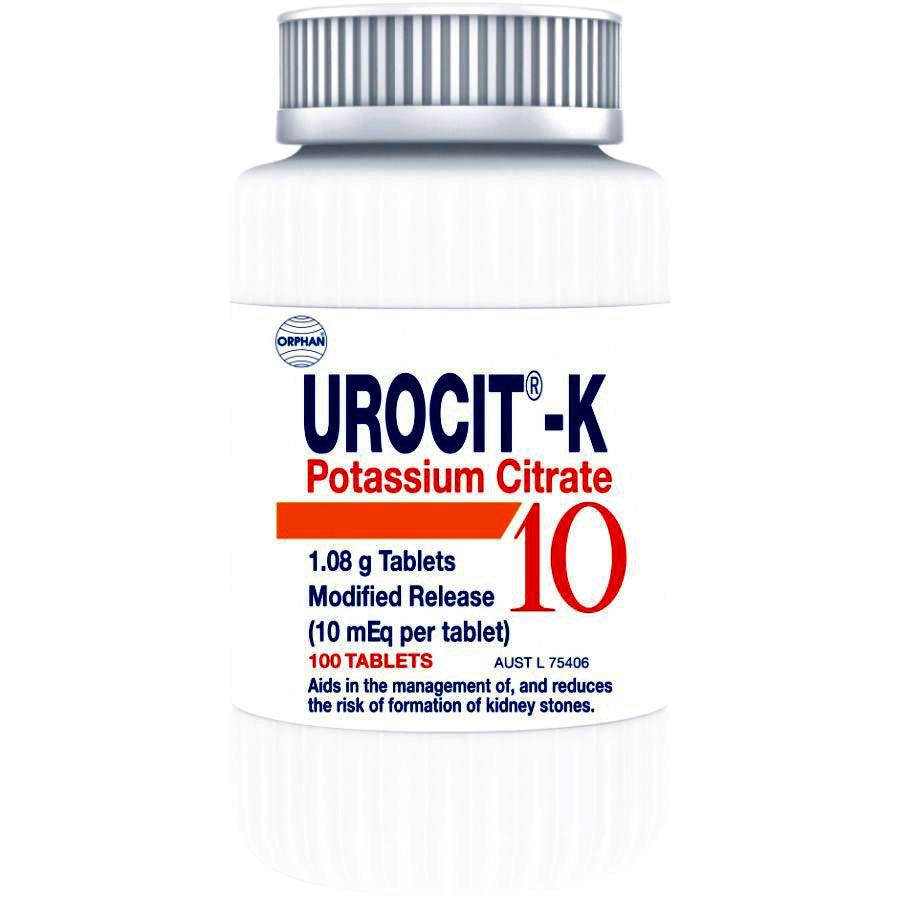 Urocit-K Potassium Citrate Tablets, Pack of 100's
