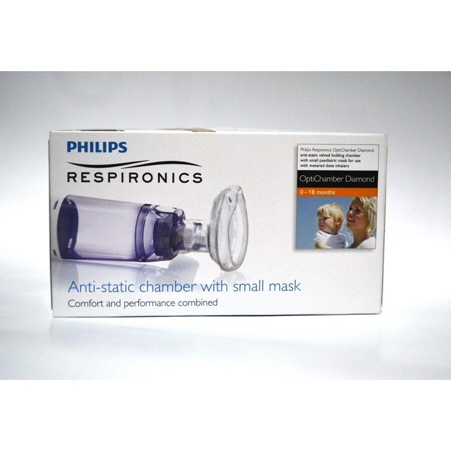 Philips Respironics OptiChamber Diamond Anti-Static Chamber With Small Mask