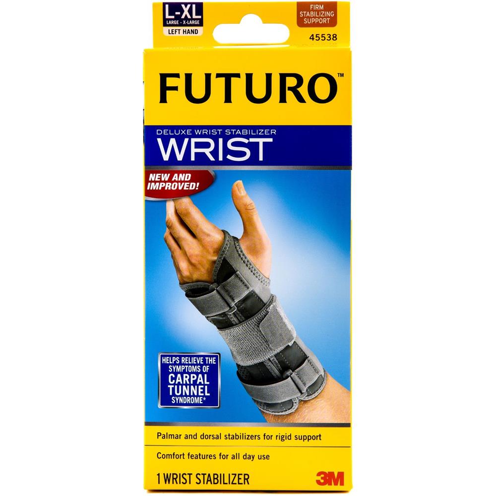 Back Image for 3M Futuro Deluxe Wrist Stabilizer Left Hand Large-Extra Large