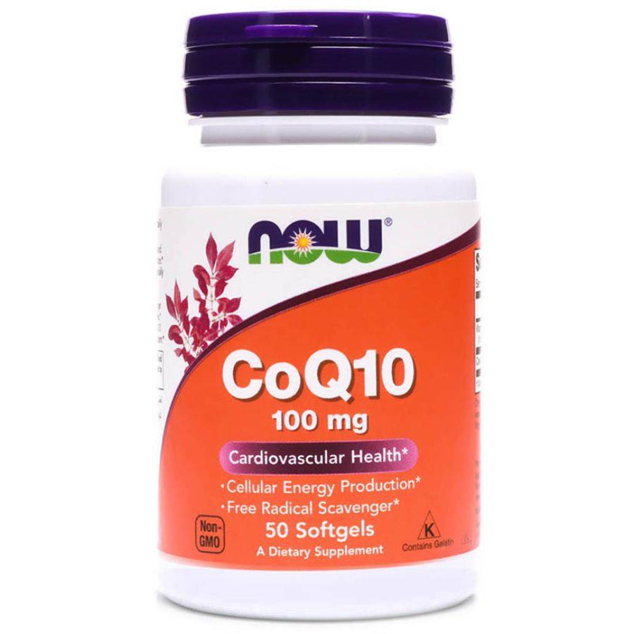 Now 50mg CoQ10 Supplement, Antioxidant Softgel For Heart Health & Energy, Pack of 50's