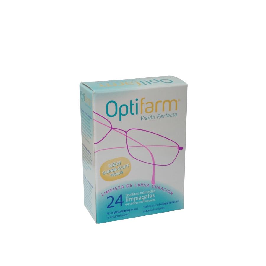 Optifarm Toallitasglass Cleaning Wipes 24's