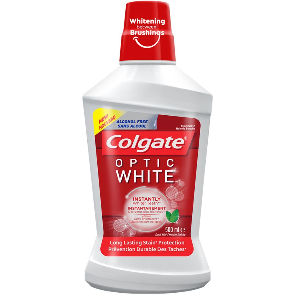 Back Image for Colgate Optic White Whitening Mouthwash 500ml