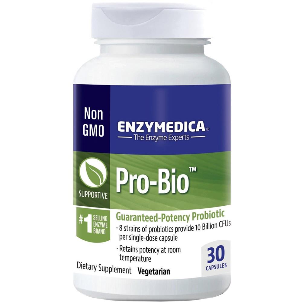 Back Image for Enzymedica Pro Bio Guaranteed Potency Probiotic Capsules 30's