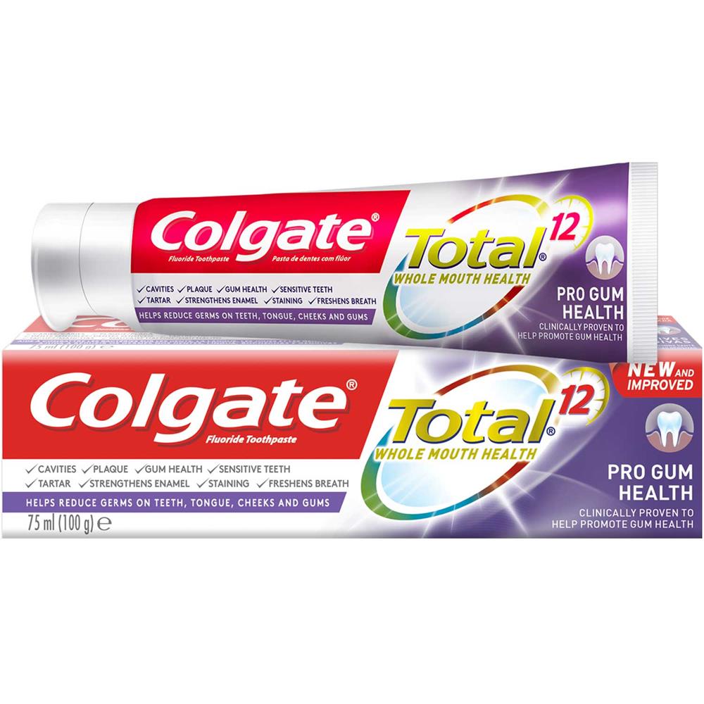 Back Image for Colgate Total 12 Pro Gum Health Toothpaste 75ml