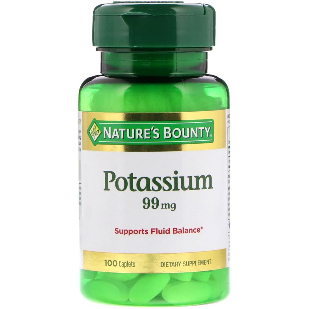 Back Image for Nature's Bounty Potassium 99mg Caplets 100's