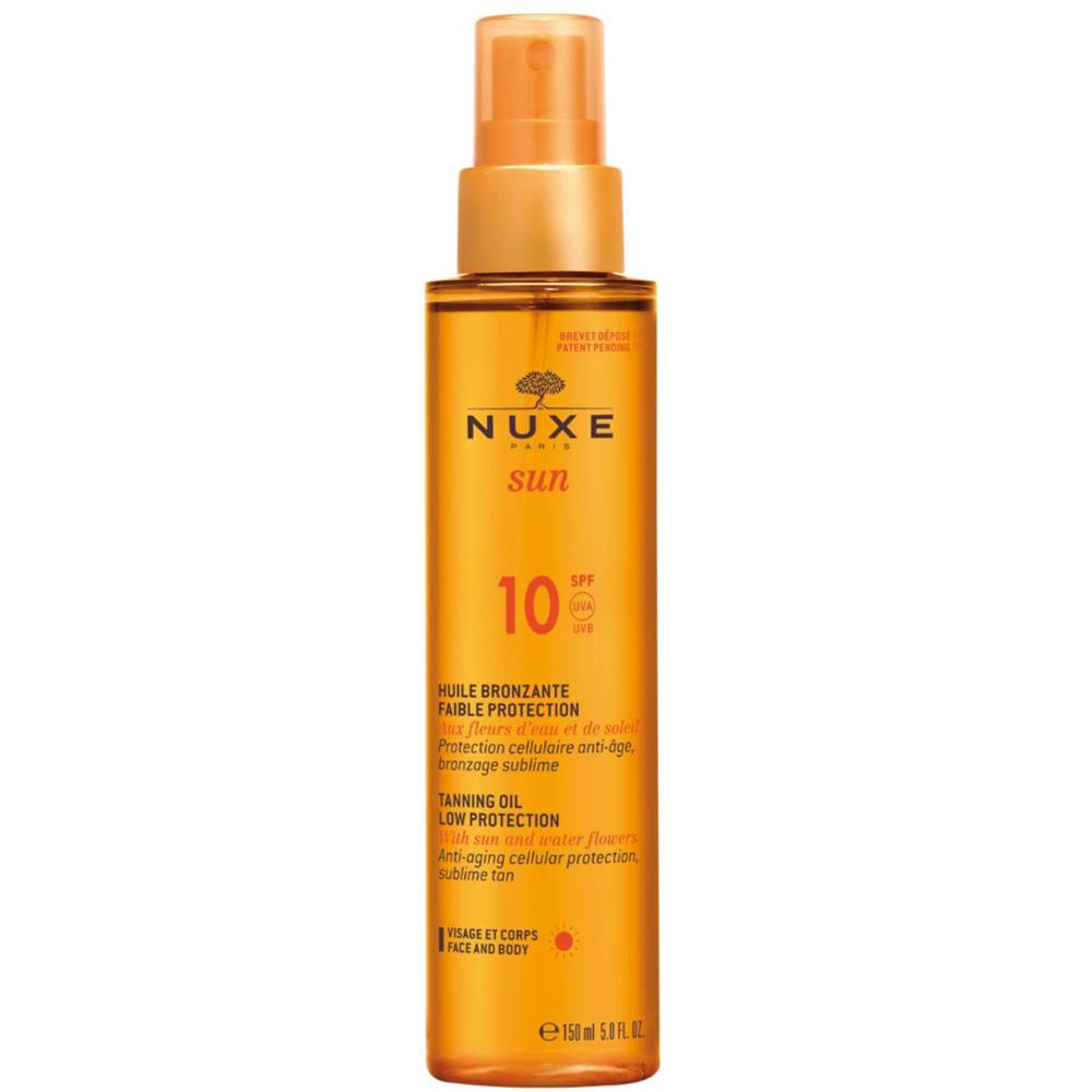 Product Image for Nuxe Sun Tanning Oil for Face and Body Low Protection SPF10 150ml