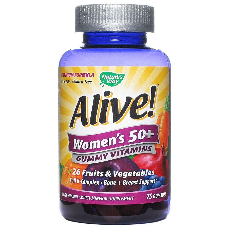 Product Image for Nature's Way Alive Women's 50+ Gummy Vitamins Great Fruit Flavors Gummies 60's