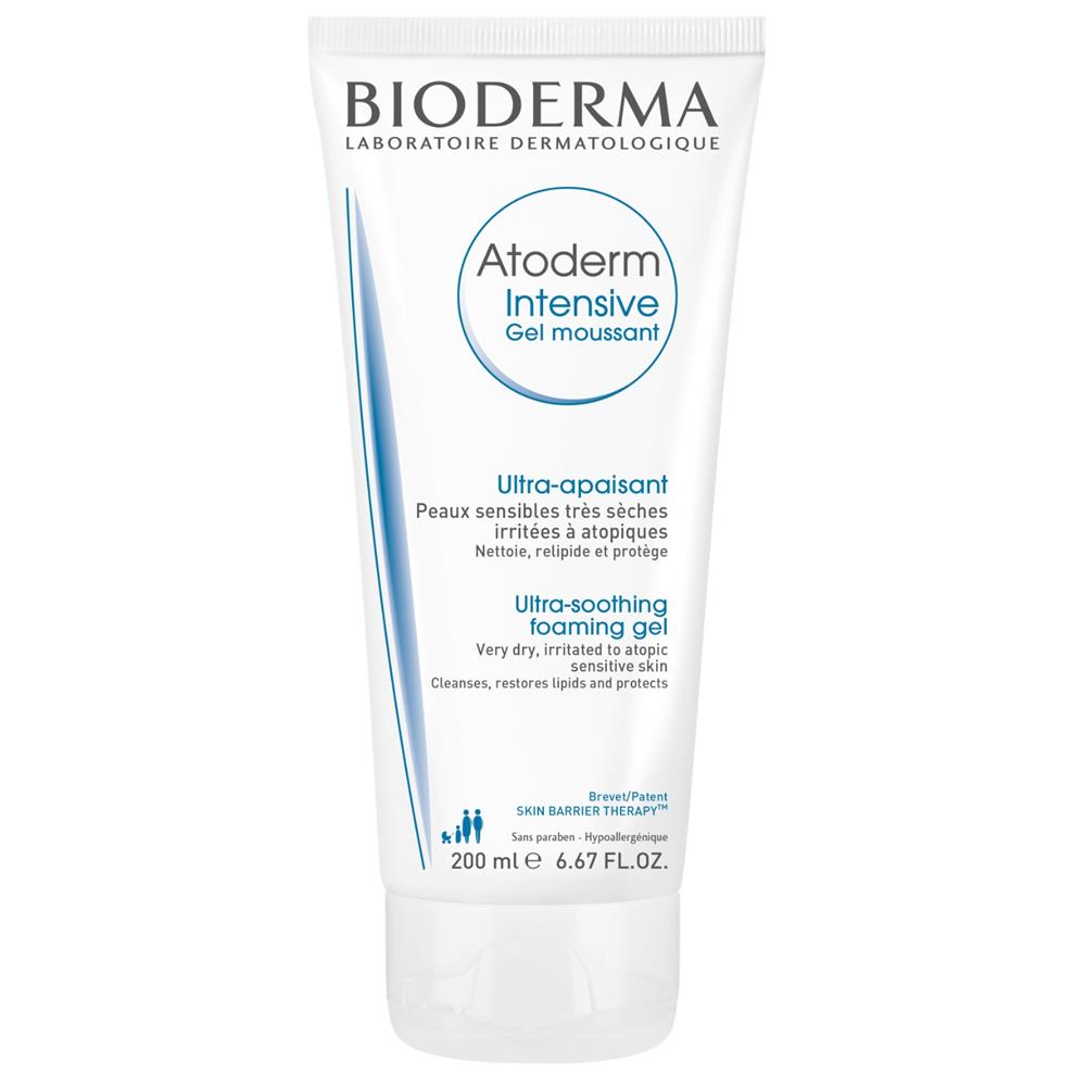 Bioderma Atoderm Intensive Gel Moussant, Foaming Gel Cleanser For Dry Skin & Atopic Sensitive Skin 200ml