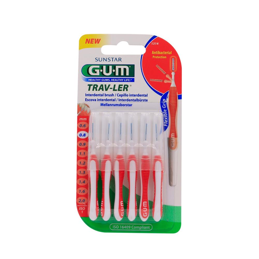 Back Image for Gum Trav-ler Interdental Brush 0.8mm