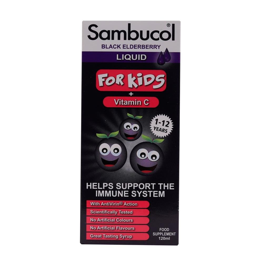 Product Image for Sambucol Black Elderberry for Kids + Vitamin C Syrup 120ml