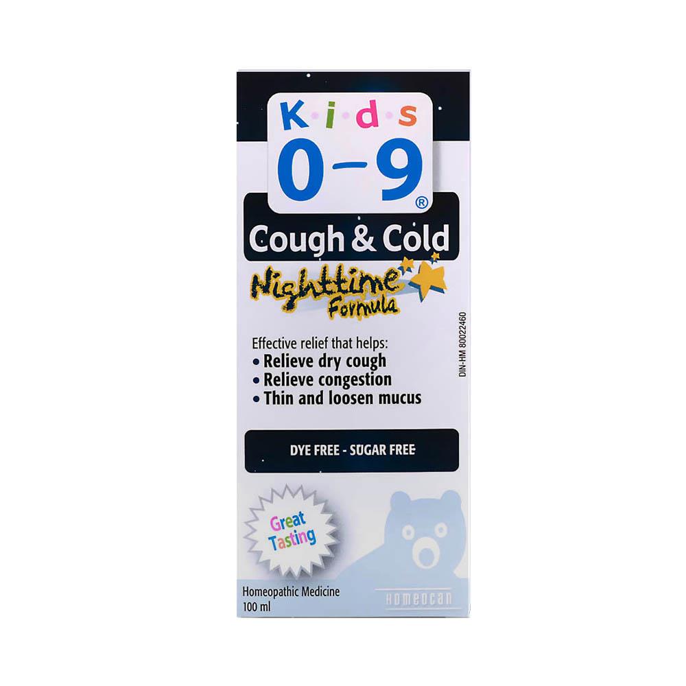 Back Image for Homeocan Kids 0-9 Cough & Cold Nighttime Formula Syrup 100ml