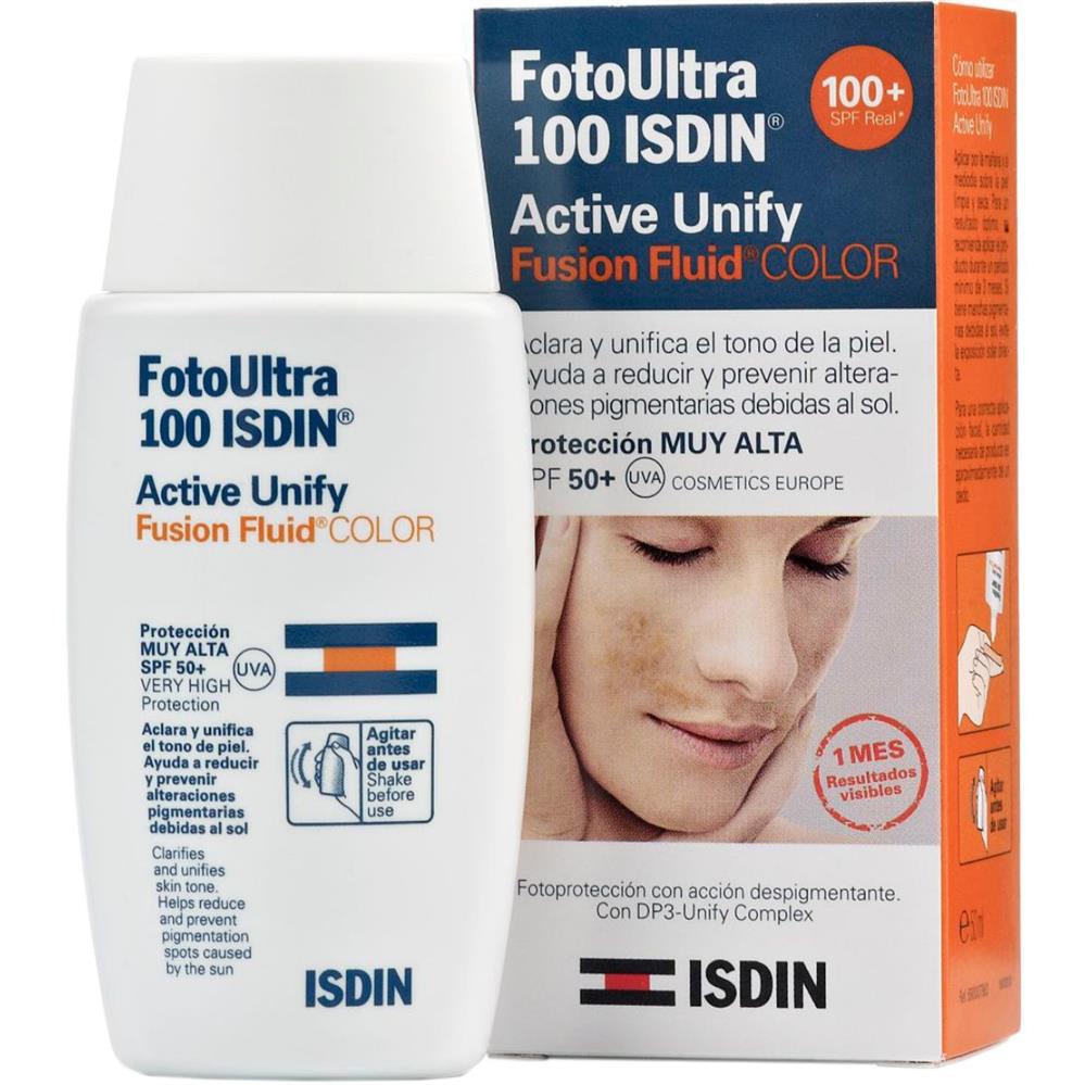 Isdin FotoUltra 100 Active Unify SPF 50+ Color Fluid Tinted Sunscreen 50ml