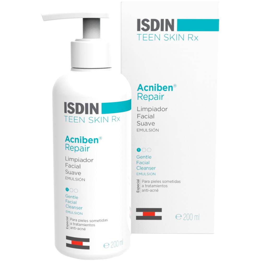 Isdin Teen Skin Acniben Repair Emulsion, Anti-Acne Facial Cleanser 180ml