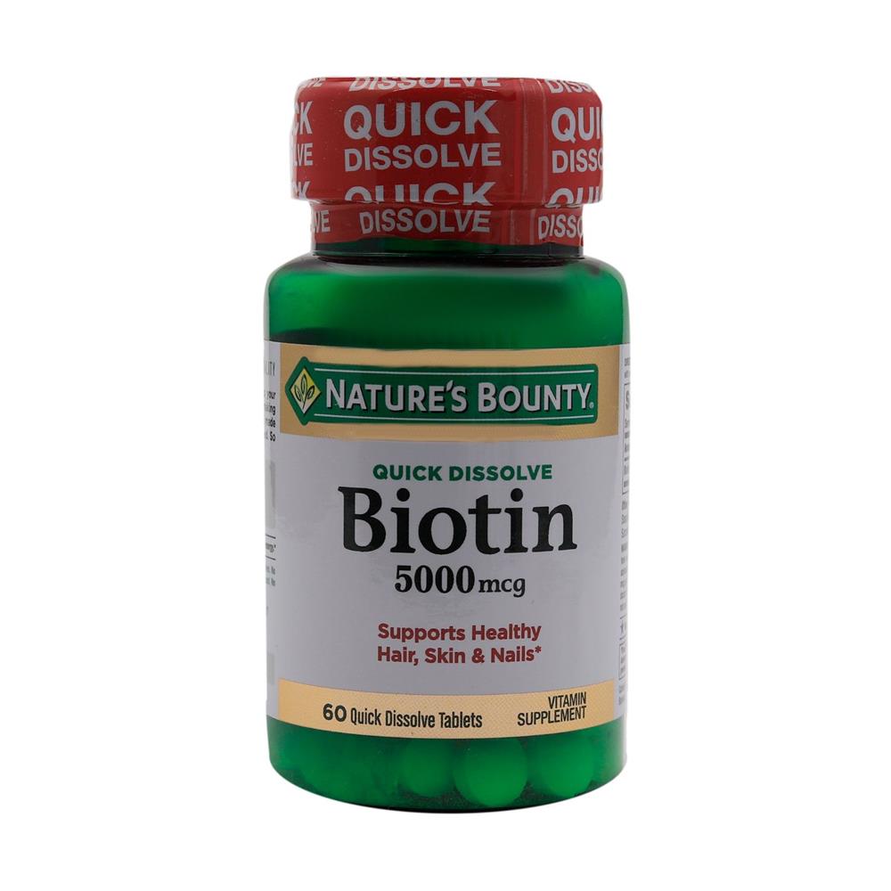 Back Image for Nature's Bounty QD Biotin 5000mcg Capsules 60's