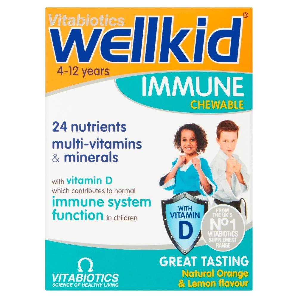 Back Image for Vitabiotics Wellkid Immune Chewable Tablets 30's
