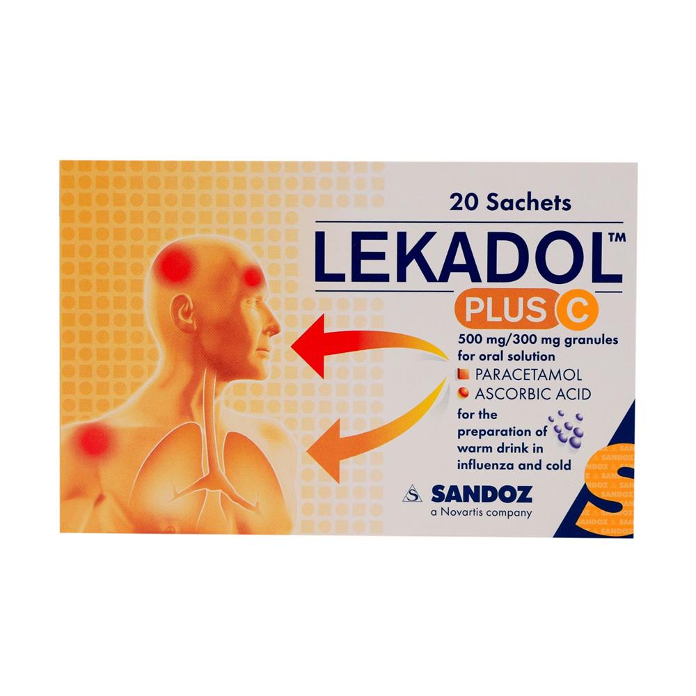 Back Image for Lekadol Plus C Sachets 20's