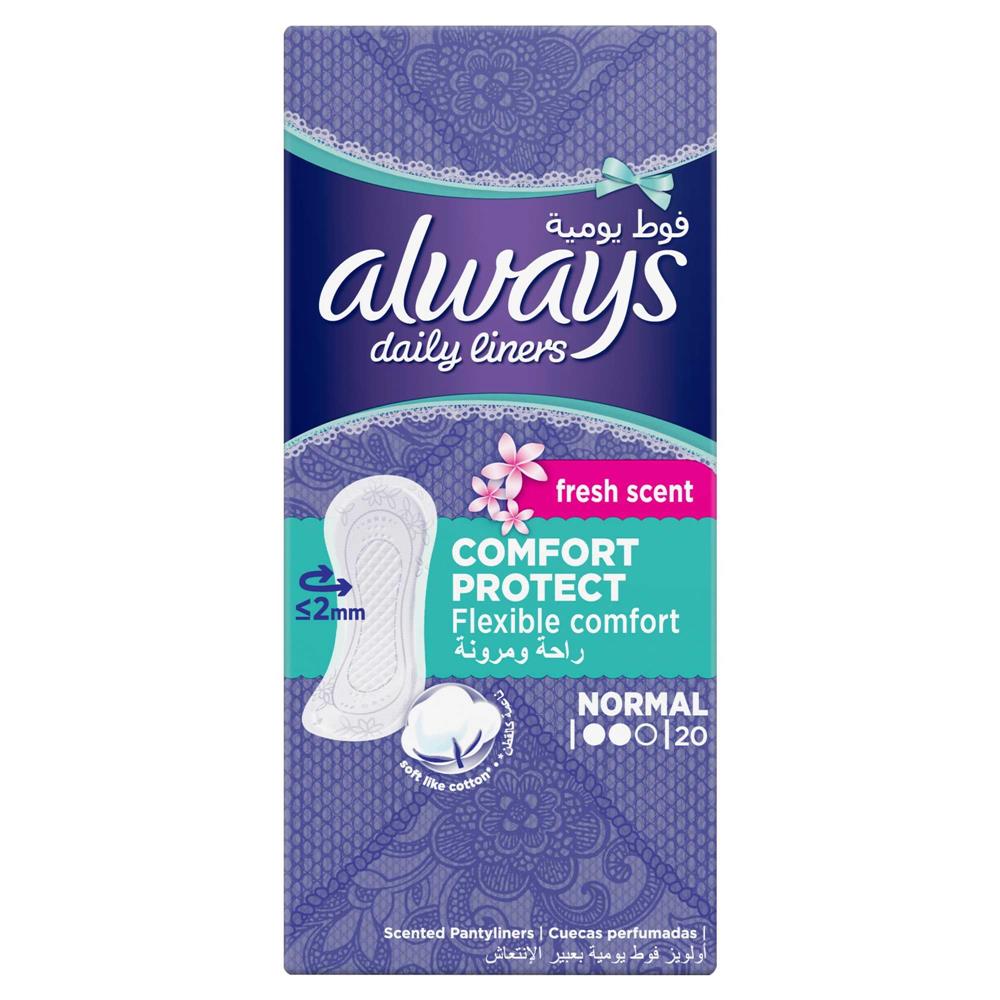 Back Image for Always Daily Liners Comfort Protect Fresh Scent Normal Pantyliners 20's